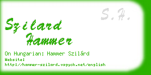 szilard hammer business card